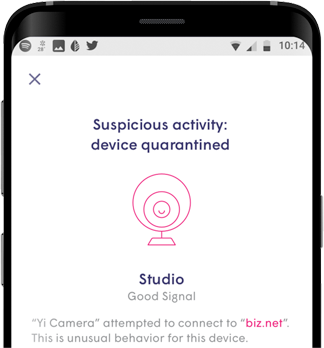 Astrea Juice AI security smartphone app screen